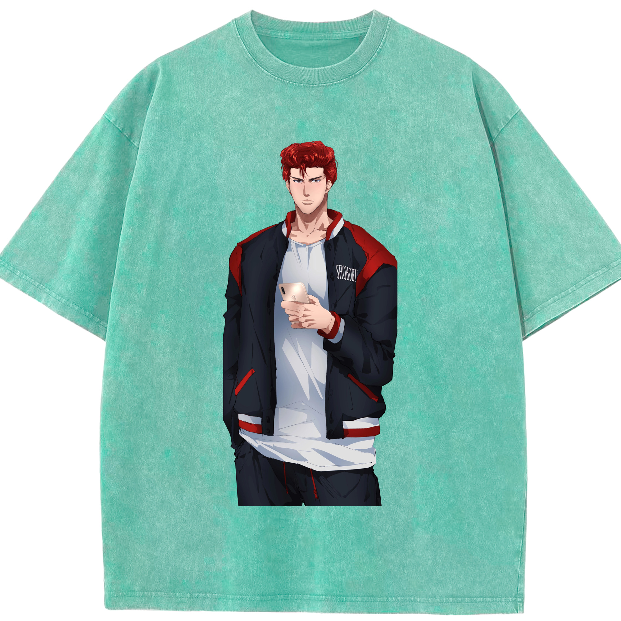 （画像用） SLAM DUNK／スラムダンク 綿100% ヴィンテージ風 半袖Tシャツ（フロントプリント）